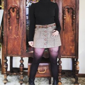 American Eagle Outfitters Retro Tweed Mini Skirt